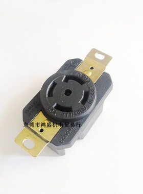 美规五孔暗装插座WJ6532 30A277/480V NEMA L22-30台湾嵘光4P5W
