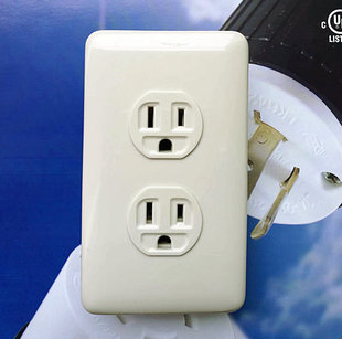 热销 台湾隆光LKEW 原装H型双联连盖板插座 LK3450F-N 15安125V