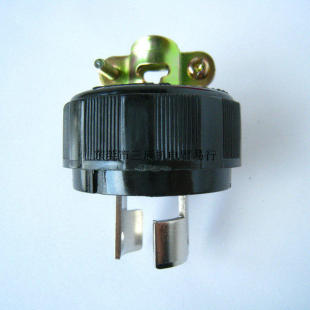 台湾LKEW隆光LK6220 防松插头5KW负载铜工业 20A250V2P电木引挂式