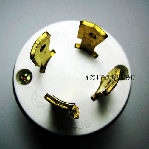 L17-30P隆光LKEW美规引挂式插头LK-6436 30A600V工业发电机用黑白