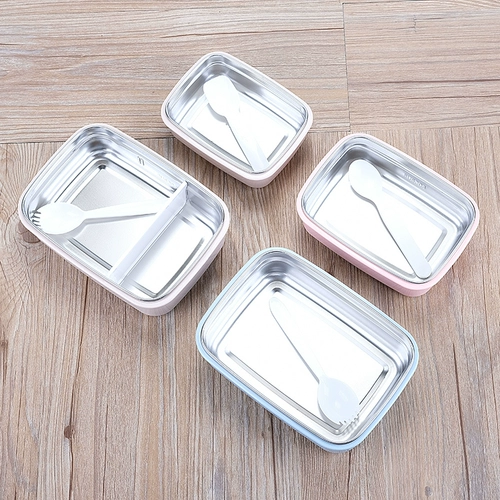 Пластиковый квадратный детский ланч-бокс из нержавеющей стали для школьников