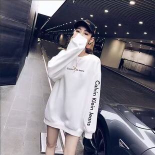 秋冬新款CK卫衣男士套头打底衫毛圈圆领长袖上衣国际大牌休闲男装