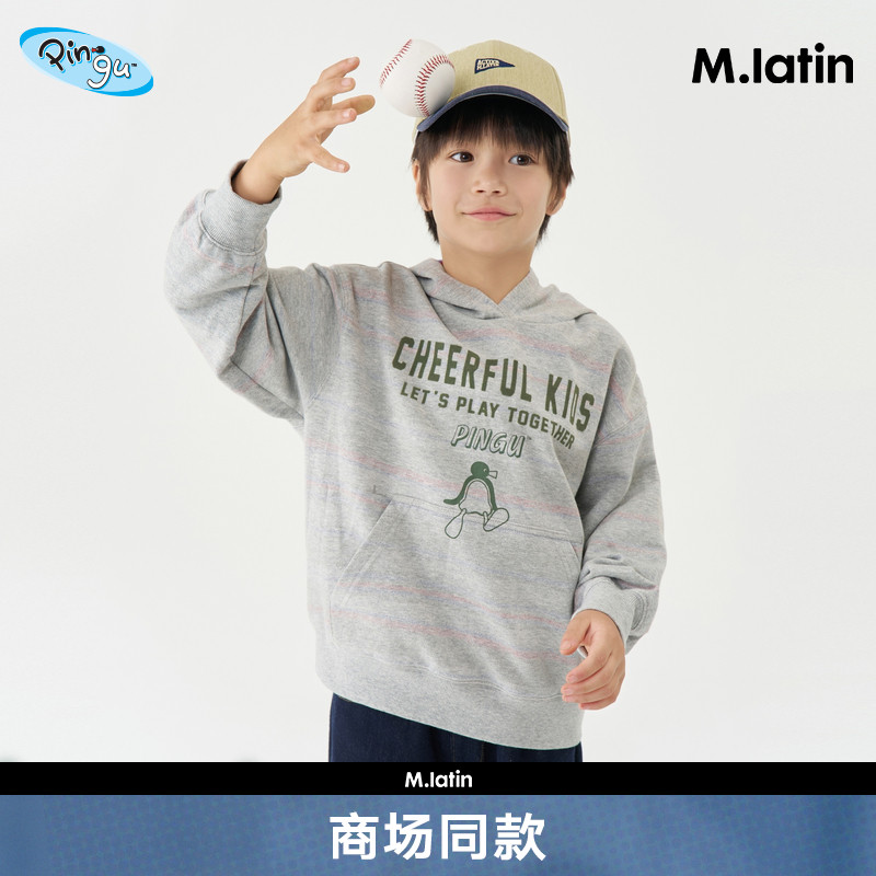 IP图案宽松复古风格连帽卫衣