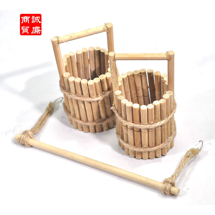 一次性筷子创意工艺品扁担水桶手工成品diy