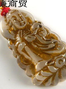 琉璃饰品 土黄色透明菩萨 jyg93480132