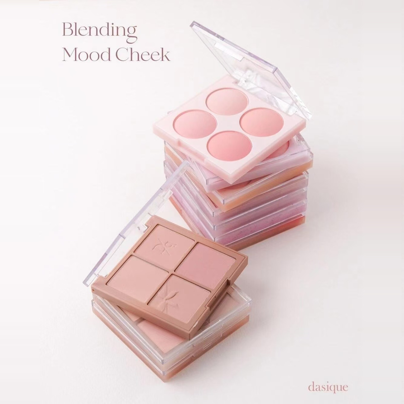 现货韩国dasique全系列 四色腮红盘冰淇淋07珊瑚01自然蜜桃膨胀色