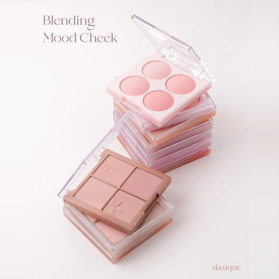 现货韩国dasique全系列 四色腮红盘冰淇淋07珊瑚01自然蜜桃膨胀色