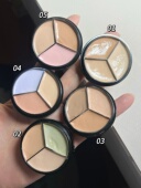 韩国lovelycc三色遮瑕膏盘以点盖全油皮泪沟黑眼圈遮暇提亮肤色