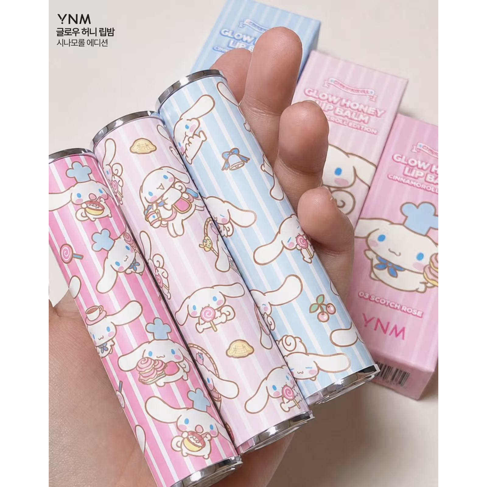 现货 YNM唇膏限定三丽鸥玉桂狗联名系列 Glow Honey蜂蜜水光唇膏