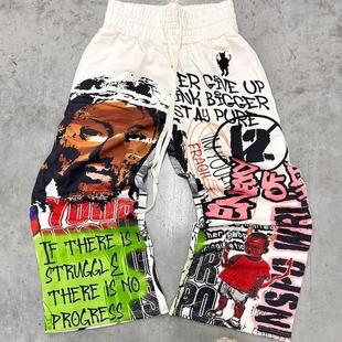 Mens Womens Streetwear Sweatpants Set Y2K Hip Hop Gothic