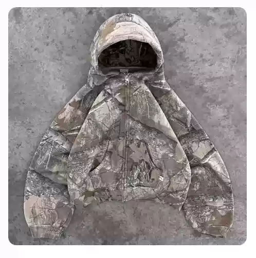 Hip Hop Streetwear Oversized Unisex Camo Hoodie Sweatshirt
