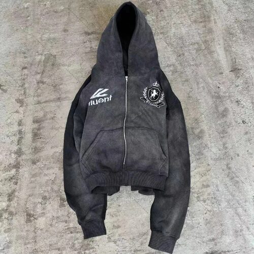Casual loose suit with embroidered letters男女