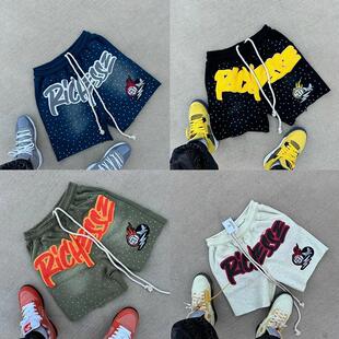 Shorts for Y2K rhinestone shorts loose casual sports pants