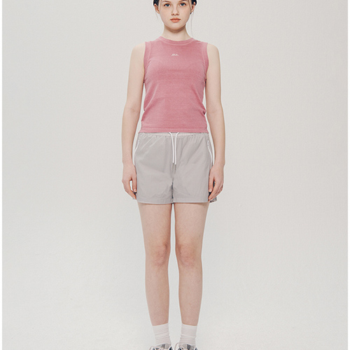 韩系纯棉复古成衣整染洗水磨白做旧无袖T恤背心圆领修身女款短款