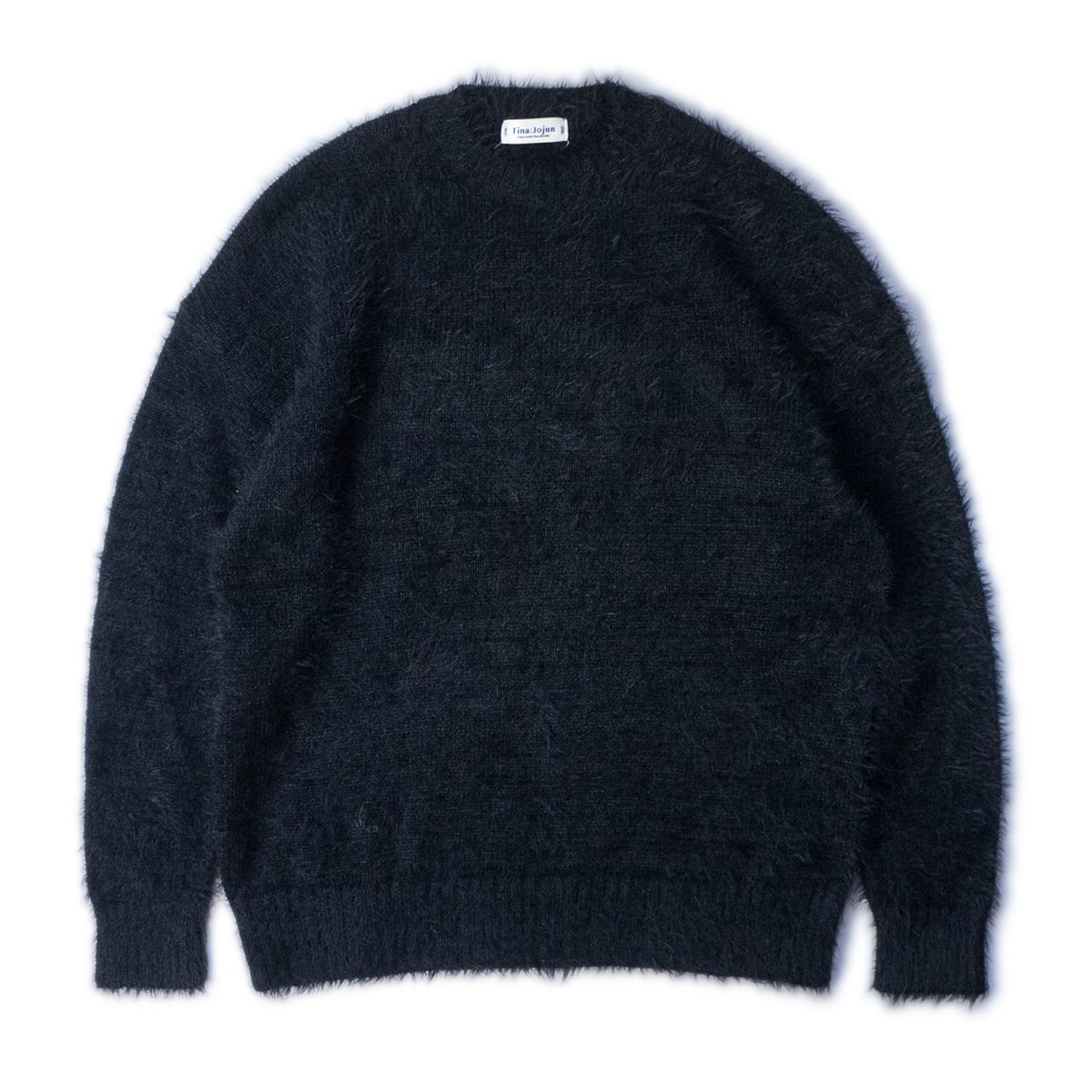 羽毛纱起毛中性垂感基础宽松中长款针织毛衣女款日系圆领男女同款