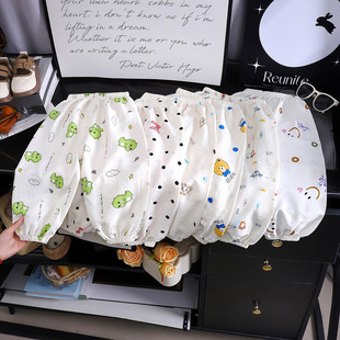 夏季 儿童睡裤 薄款 休闲宽松中小童九分裤 男童女童灯笼裤 宝宝防蚊裤