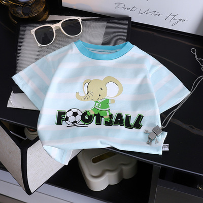 儿童短袖T恤纯棉小童夏季宝宝衣服男童t恤女童上衣全棉童装批发