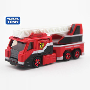 TOMY多美卡 消防救援车 玩具云梯车模型 合金仿真车
