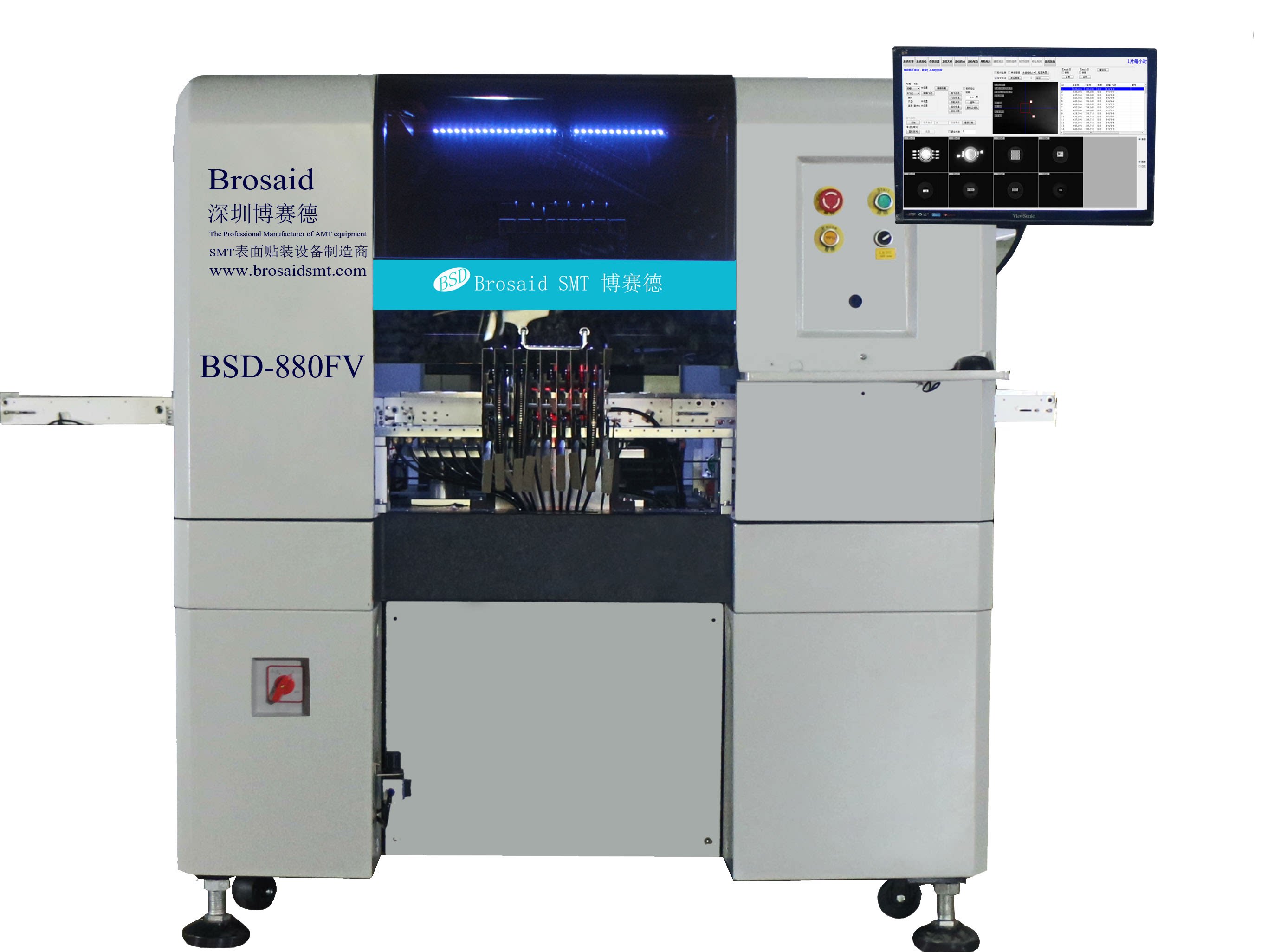 厂家直销国产贴片机全自动八头贴片机可以贴各种元器件和led灯珠