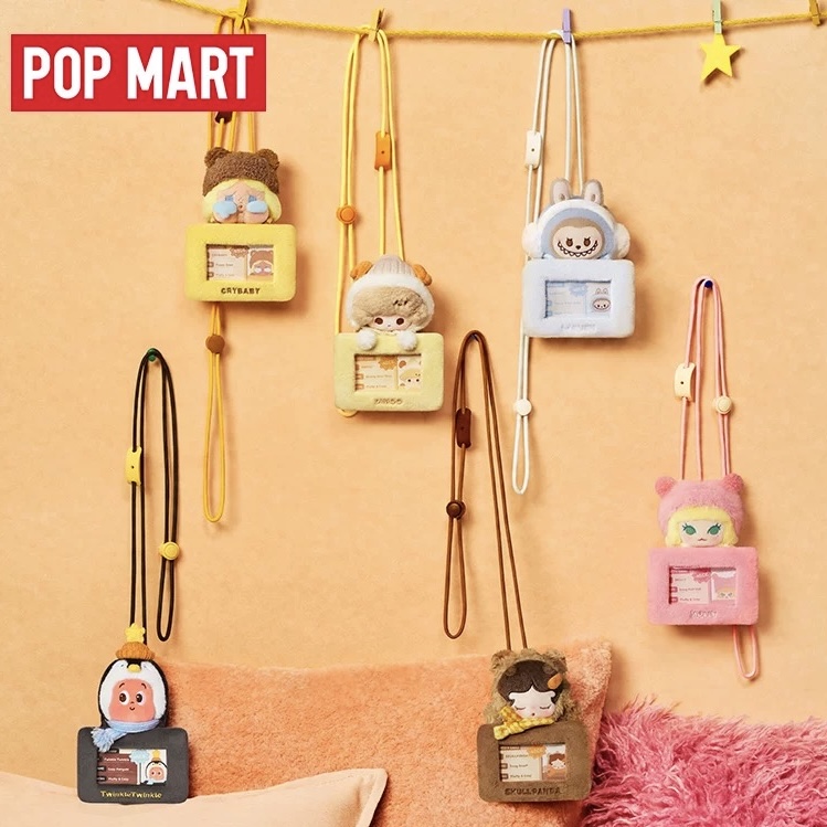 泡泡玛特毛绒绒暖呼呼系列卡套挂件盲盒周边毛茸茸可爱正品送礼物