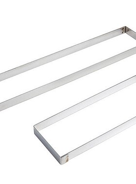 【欧厨】㊣matfer法国进口不锈钢矮方形慕斯圈歌剧院蛋糕框25mm高