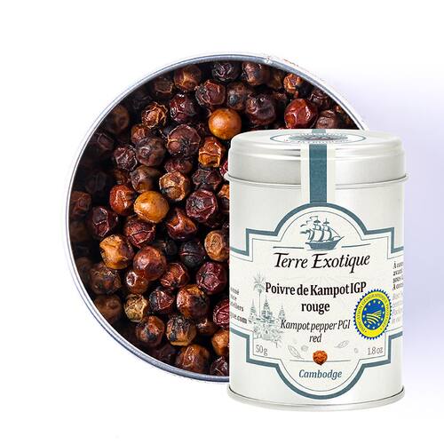 【欧厨】terre exotique poivre de kampot IGP rouge 红胡椒 50g