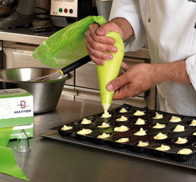 【欧厨】matfer法国进口绿色高质量耐高温46CM中号M裱花袋100枚