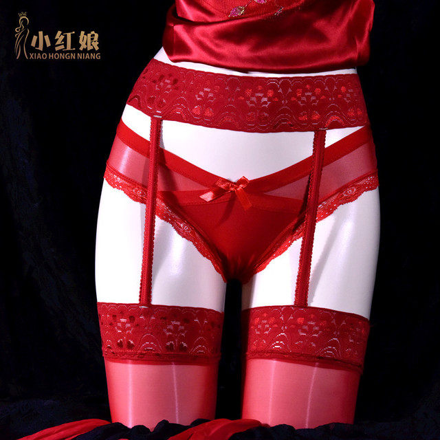 【吊带一体丝袜丝滑镂空】912针油光情趣蕾丝长筒袜免脱诱惑性感