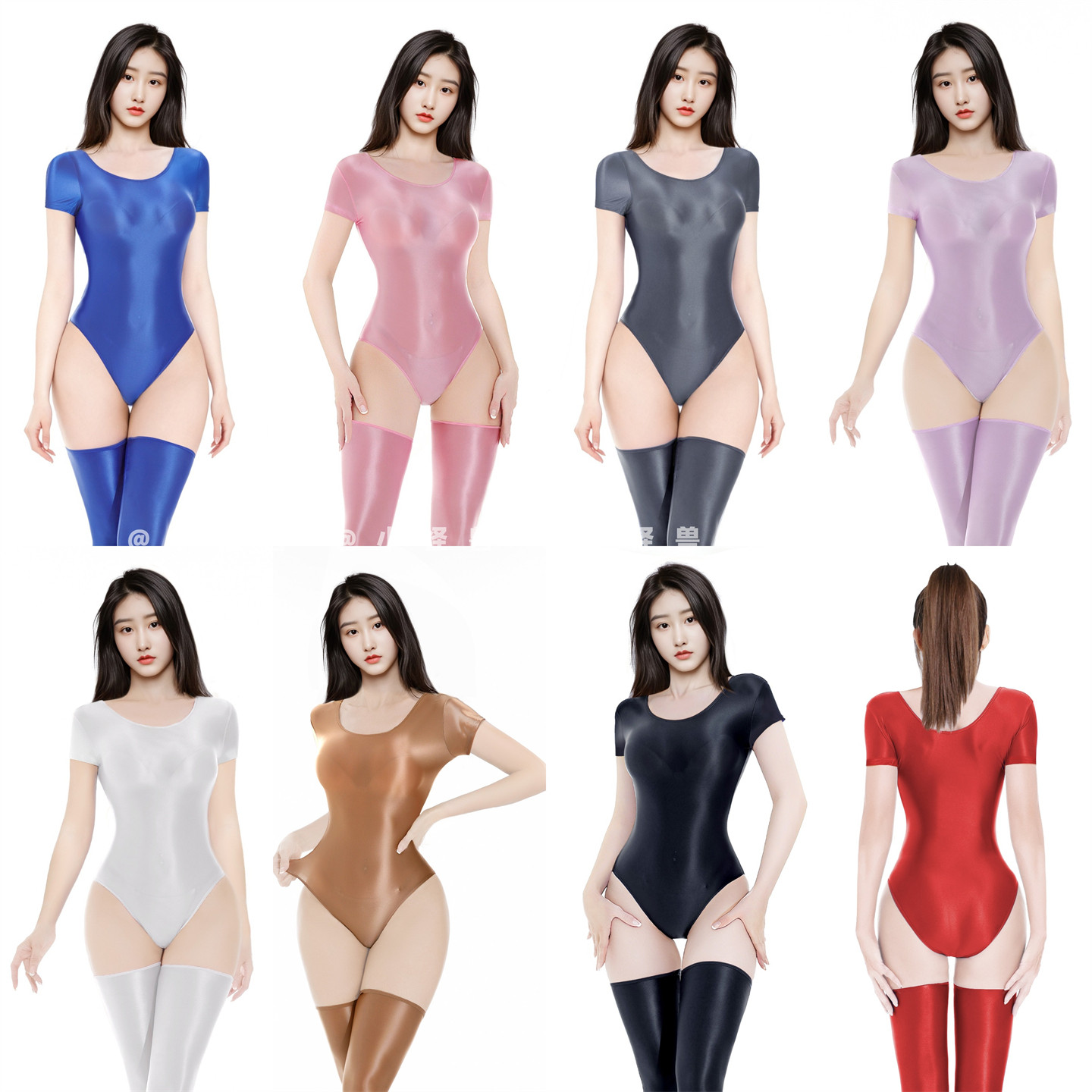 小怪兽：【大码短袖塑身连体衣】普拉提紧身瑜伽服运动风光泽舍宾