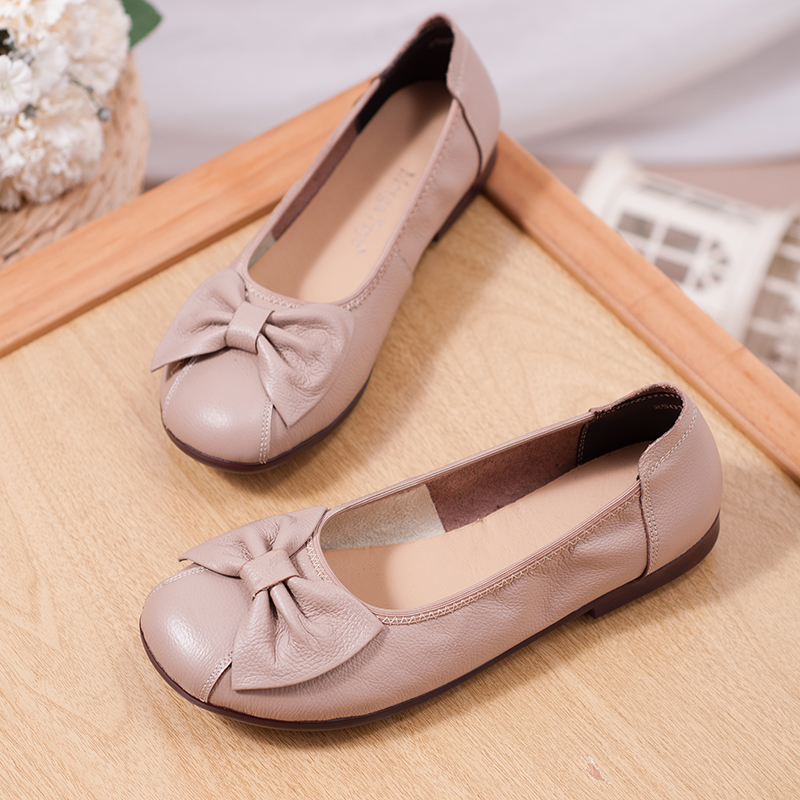 上海专柜浅口牛筋底防滑轻便女鞋