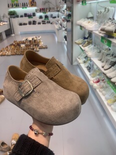 百搭时尚 复古平底勃肯鞋 女2026年春季 新款 一脚蹬休闲吐司单鞋