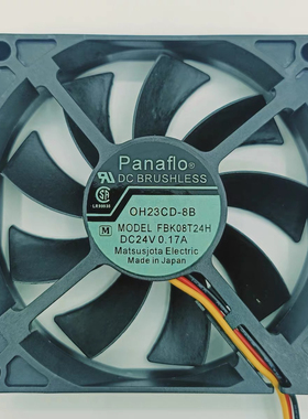 日本松下Panaflo 8015 FBK08T24H DC24V 0.17A 检测报警车床散热