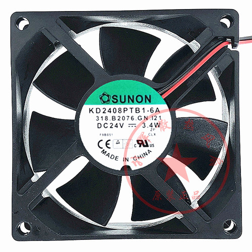 全新建准 KD2408PTB1-6A 24V 3.4W 8CM 8025 机箱电源CPU散热风扇