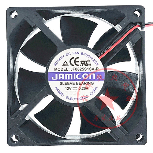 全新原装JAMICON JF0825S1SA-R 12V 0.26A 8CM 变频器CPU散热风扇