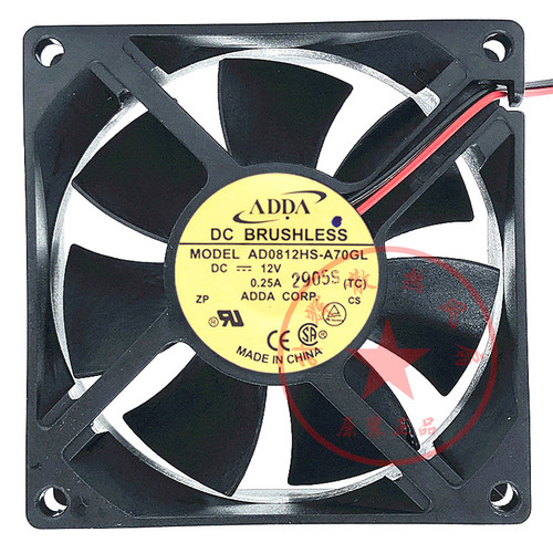 全新ADDA AD0812HS-A70GL 12V 0.25A  8CM 8025 机箱电源散热风扇