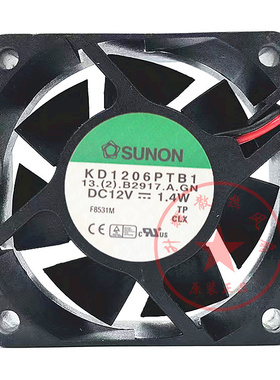 全新原装SUNON/建准 KD1206PTB1 12V 1.4W 6CM 6025 机箱散热风扇