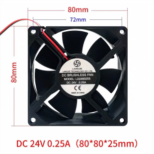 变频器 朗杰8025散热风扇8cm 电源机箱电焊机 0.25A 散热风扇 24v