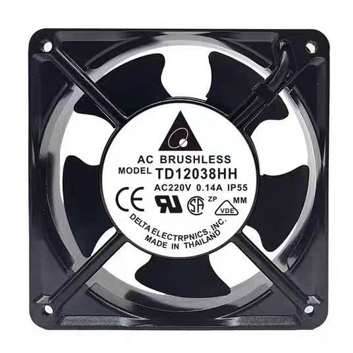 台达轴流风机TD12038HH AC220V 0.14A电箱焊机柜静音散热风扇12CM
