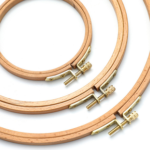 染色作品展示用绣绷 草木染植物染扎染蜡染印染竹质榉木十字绣圈