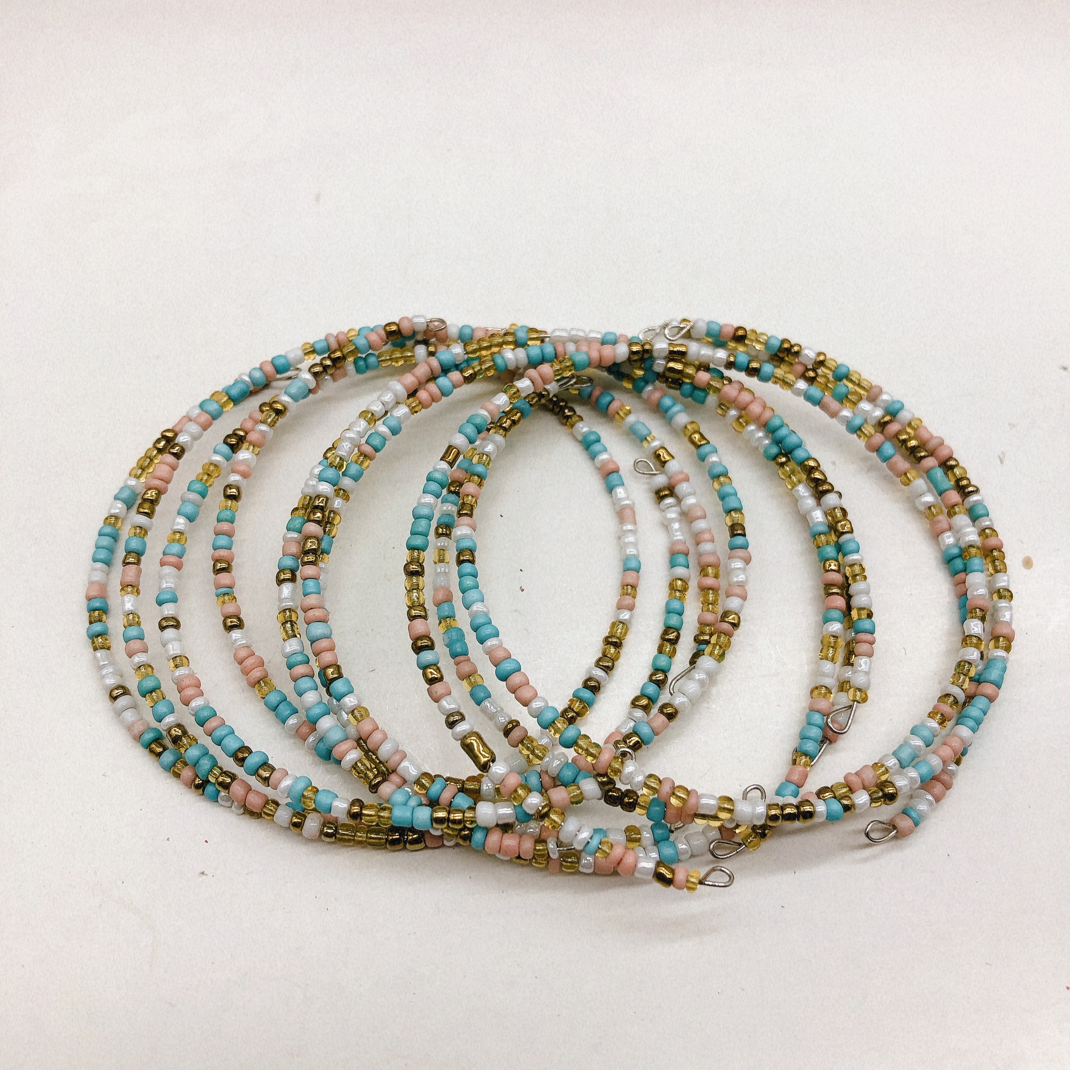 欧美饰品原单波西米亚米珠【10个一包】绿新潮手镯手链H-608-10