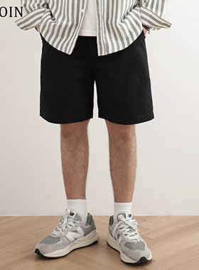 SHIJOIN原创FUNDAJOIN 黑色五分裤OG107经典夏季200245直筒潮短裤