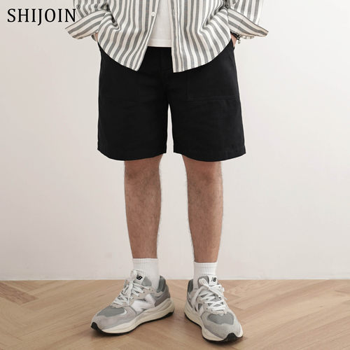 SHIJOIN黑色短裤OG107工装风百搭