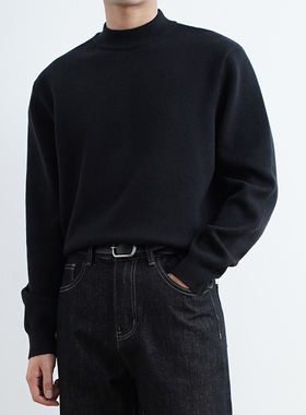 SHIJOIN原创FUNDAJOIN半高领针织纯色毛衣秋冬宽松内搭长袖200115