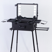 蓝牙带灯拉杆化妆箱专业跟妆师化妆师专用美容工具箱灯箱隐藏支架