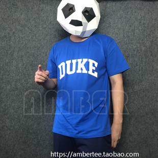 杜克T恤 DUKE大学短袖T恤美国大学 留学生纪念短袖T恤文化衫