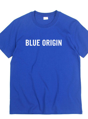 蓝色起源t恤太空周边短袖衣服圆领Blue Origin火箭男女纯棉t恤