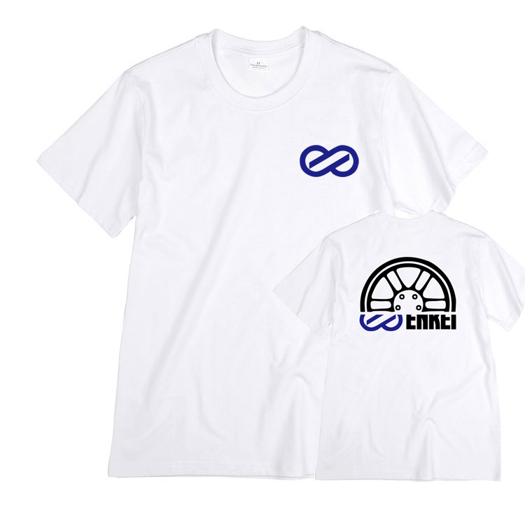 JDM改装车ENKEI轮毂锻造旋压RPF1汽车美容店短袖T恤文化衫