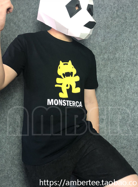 Dubstep t恤电音潮牌 Monstercat 怪兽猫电子舞曲音乐男女短袖T恤