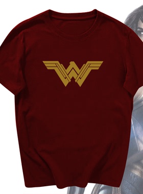 超级英雄t恤神奇女侠t恤神奇女侠标志LOGO男女短袖夏装t恤衫