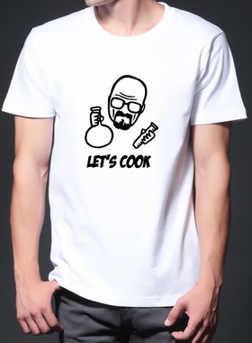 Breaking bad T恤绝命毒师t恤老白 heisenberg海森堡短袖美剧T恤